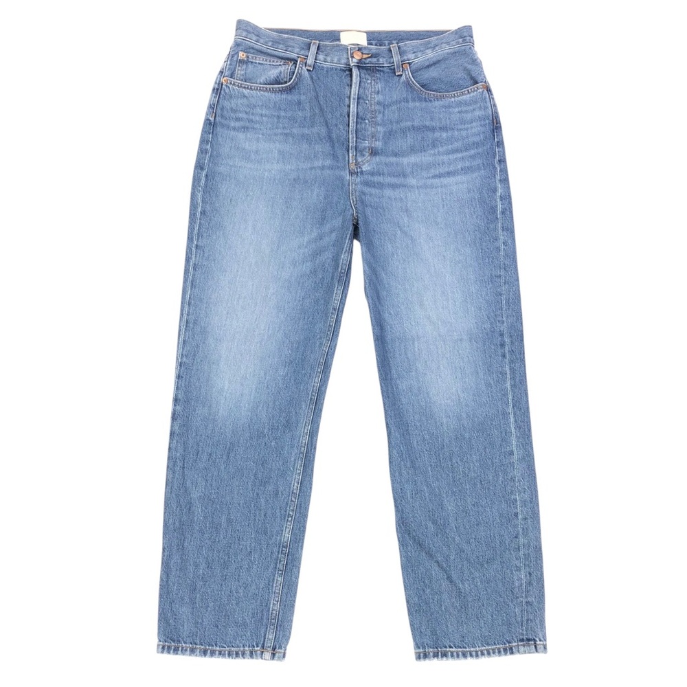 DOEN Diana High Rise Tapered Leg Jeans Women's Size 31 31X28 Blue Button Fly